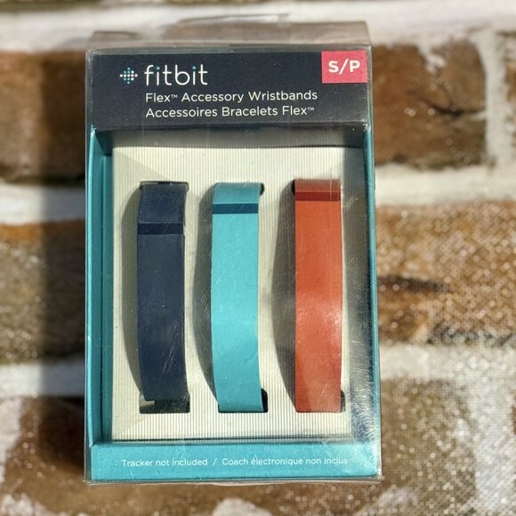 Fitbit Flex Accessory Wristbands 3 Pack Small S/P Teal Orange/Red, Navy Blue OEM - Picture 1 of 1